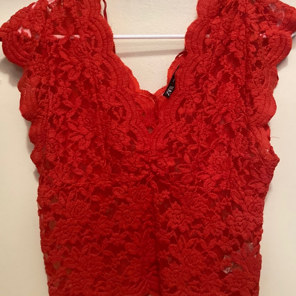 Red summer top